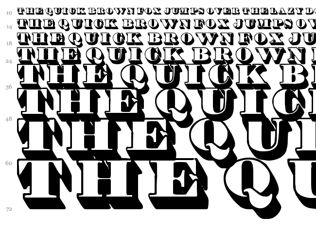 Shadded TFB font waterfall